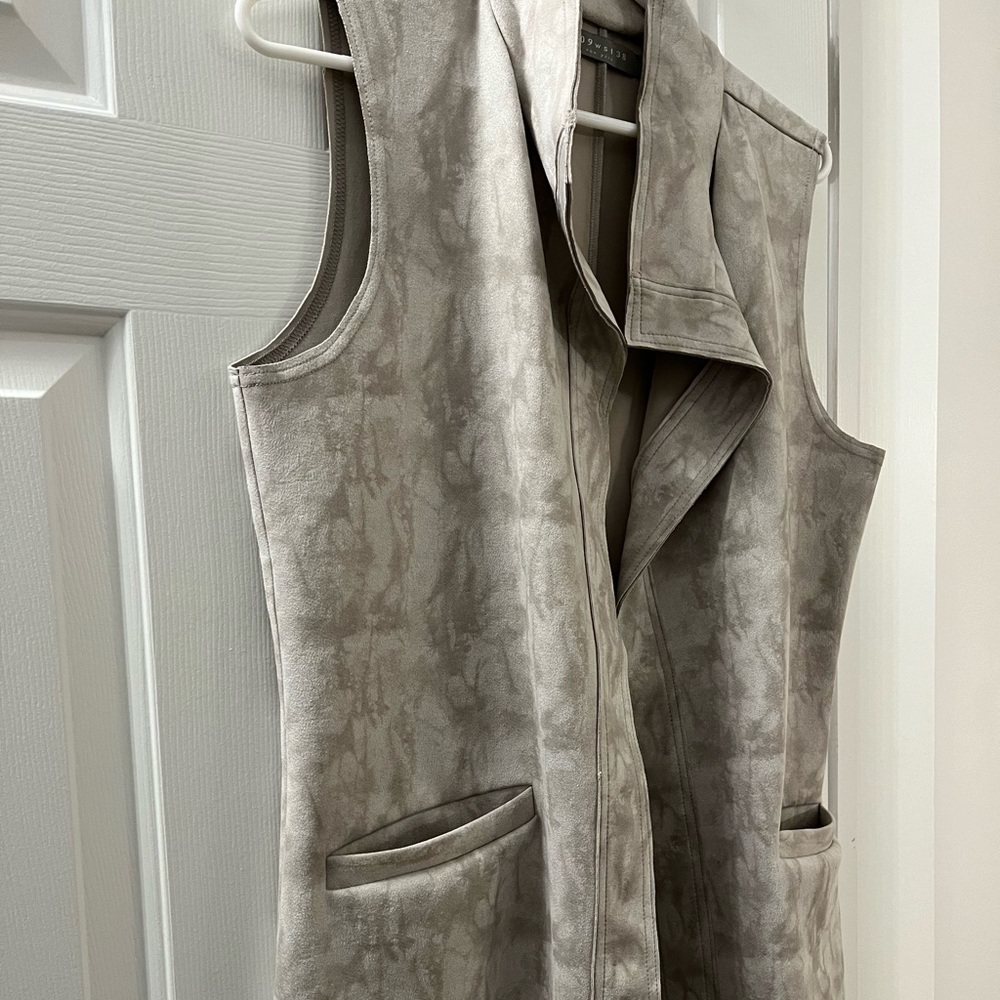 Long gray vest